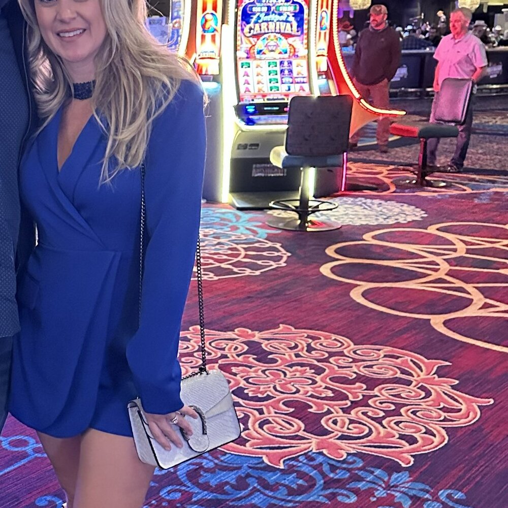 Blue Suit Style Romper